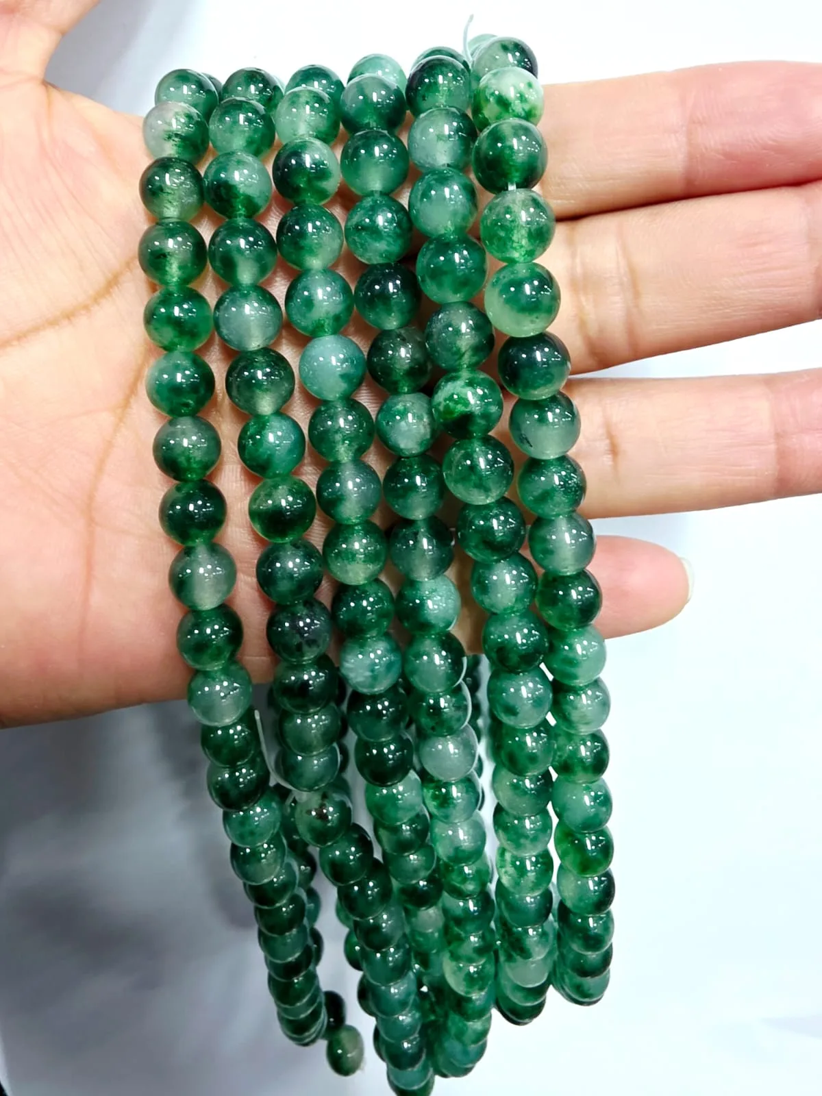 Tira de piedras de Aventurina Verde N°8