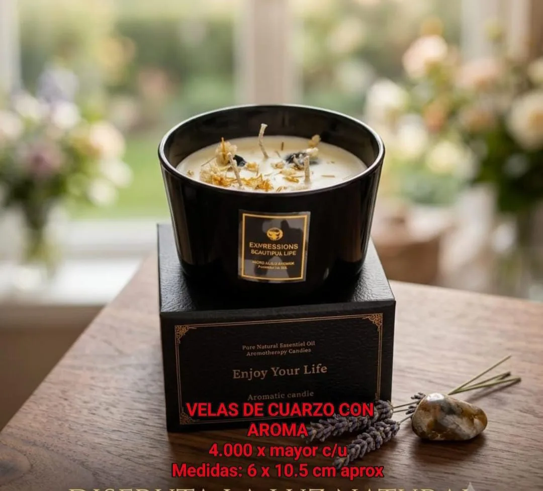 Velas de Cuarzo con Aroma Lavanda