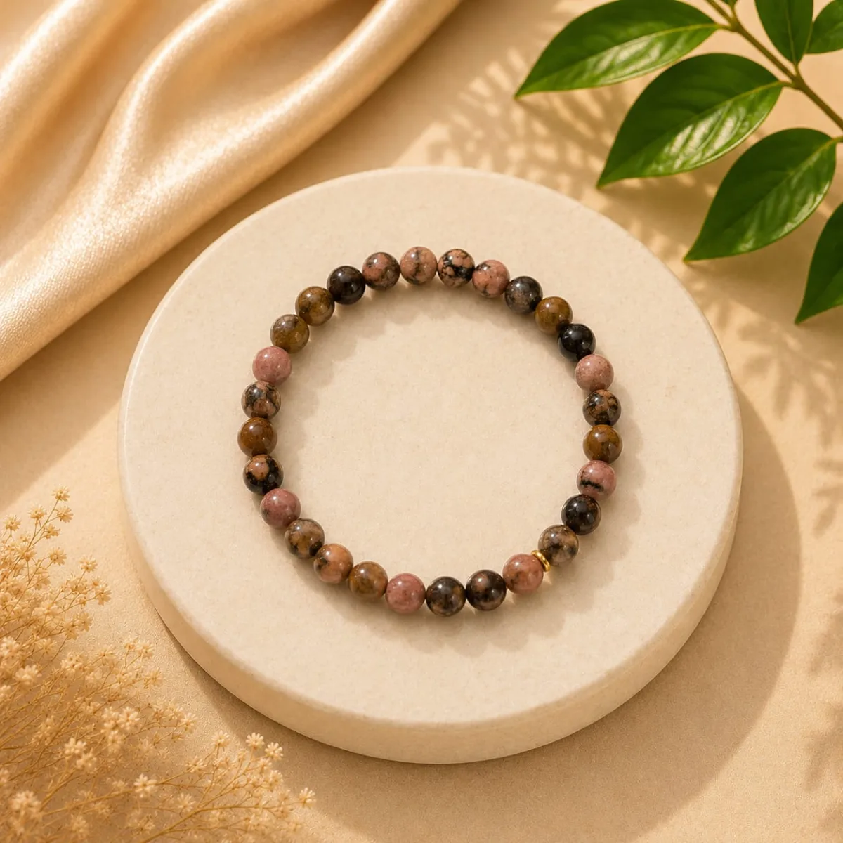 Pulsera de Rodonita