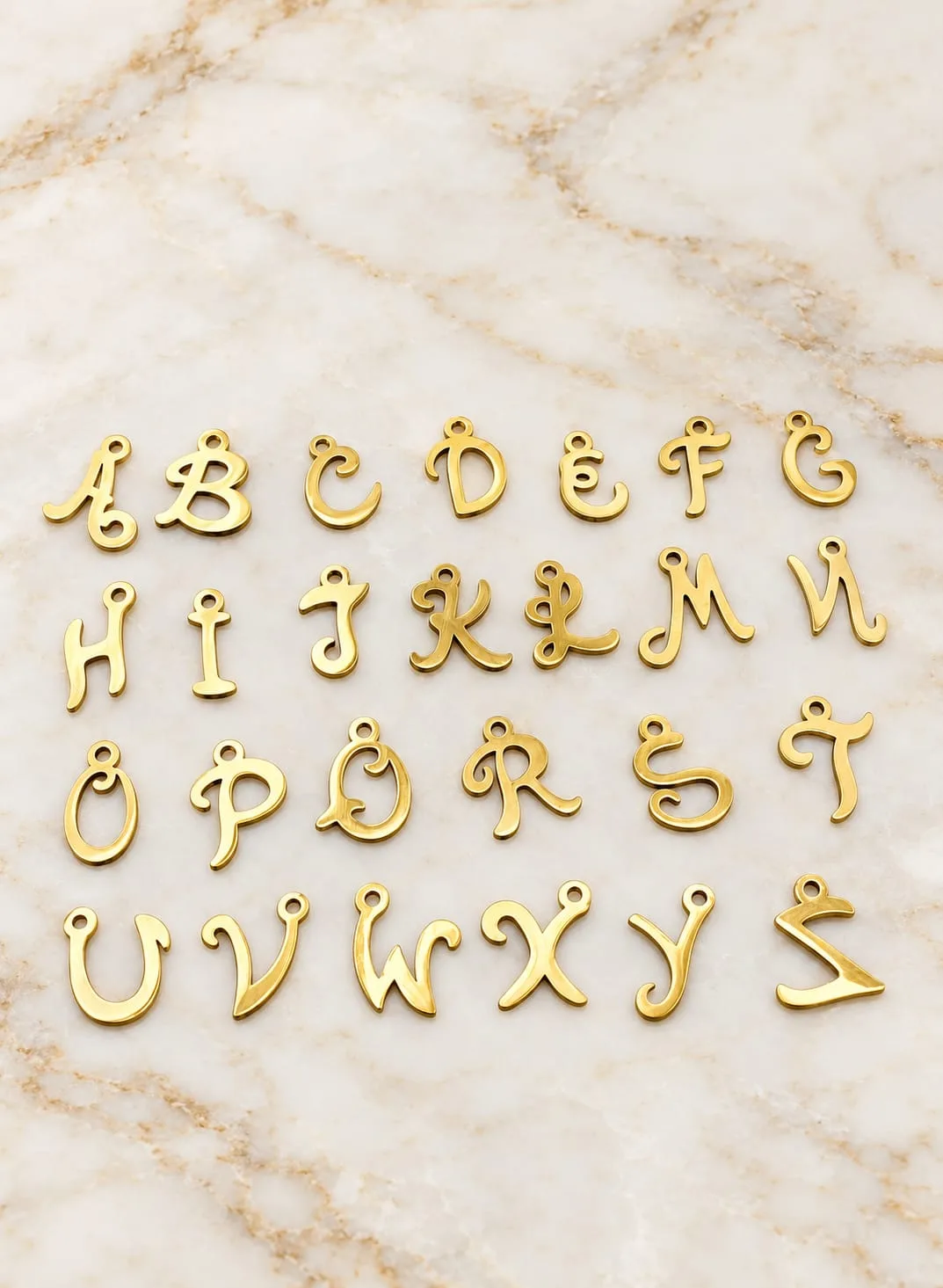 Letras en Acero Dorado 1 cm