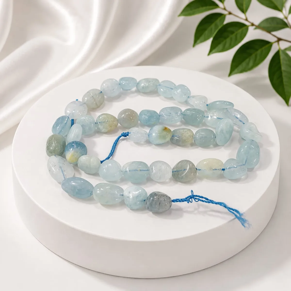 Pulsera Agua Marina Irregular