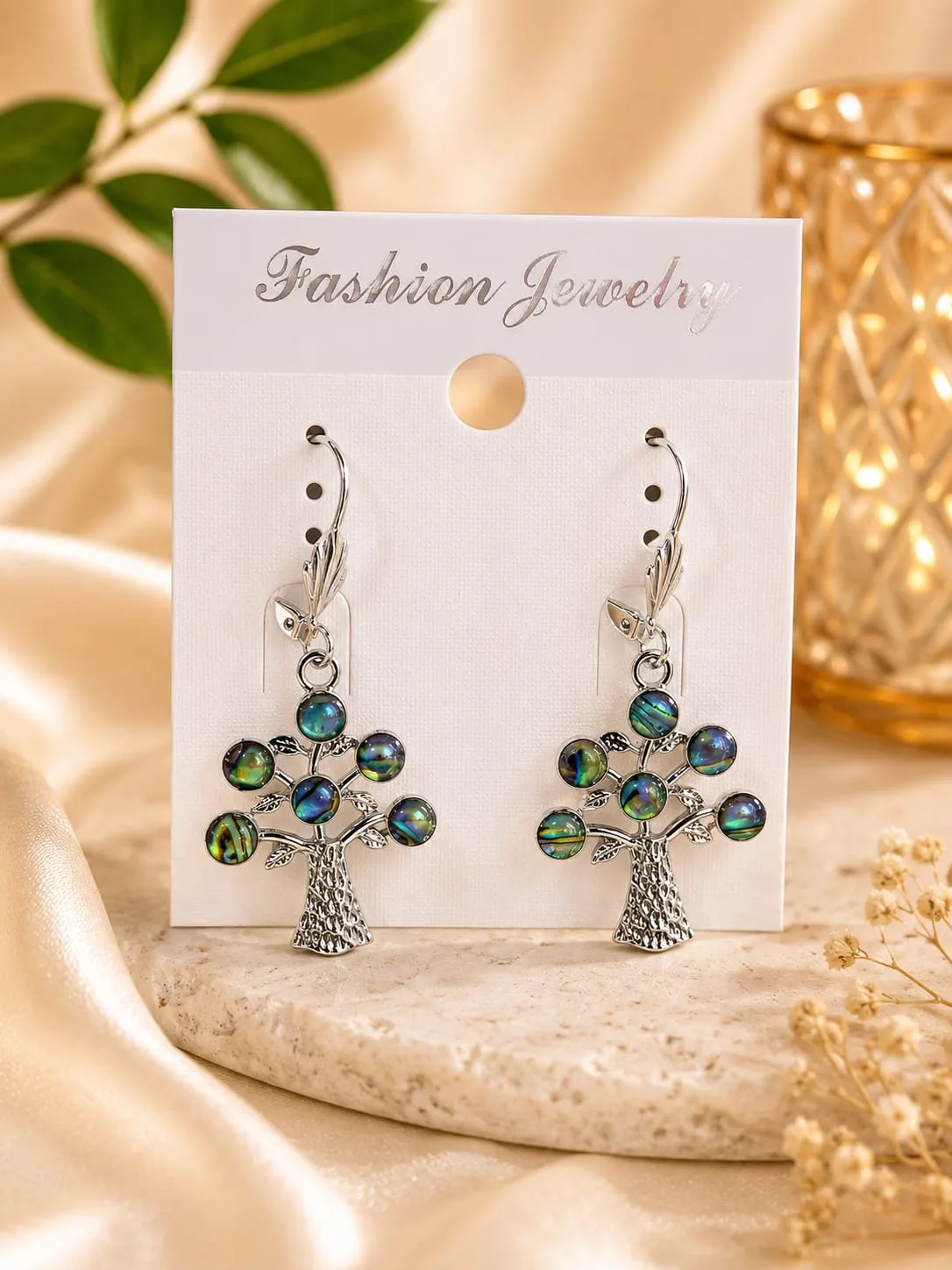 Aros de Avalón Natural con Peltre - Árbol