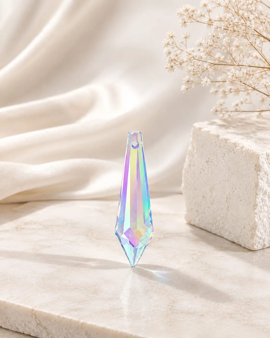 Punta de Cristal Tornasol 5.5 Cm
