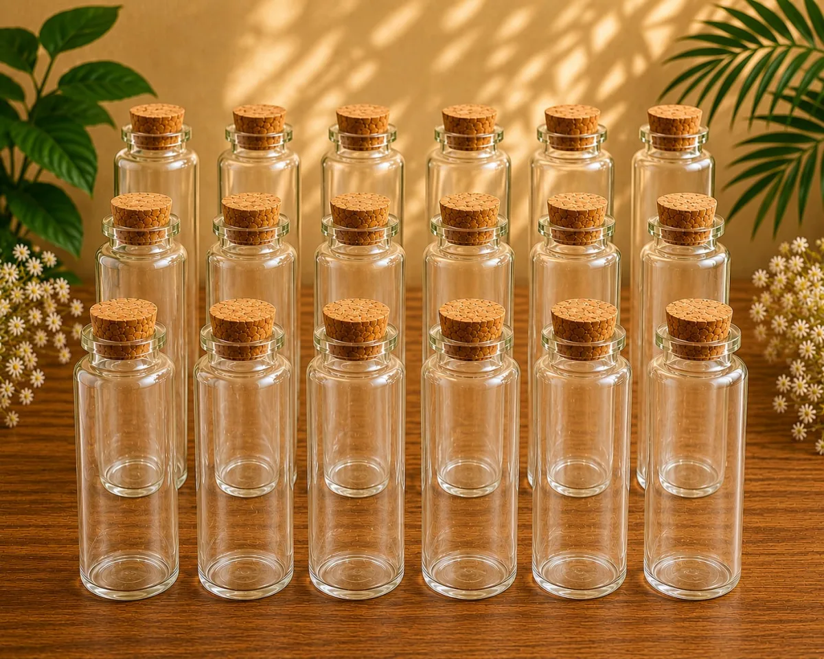 Frascos de Vidrio con Tapa de Corcho 100 ml