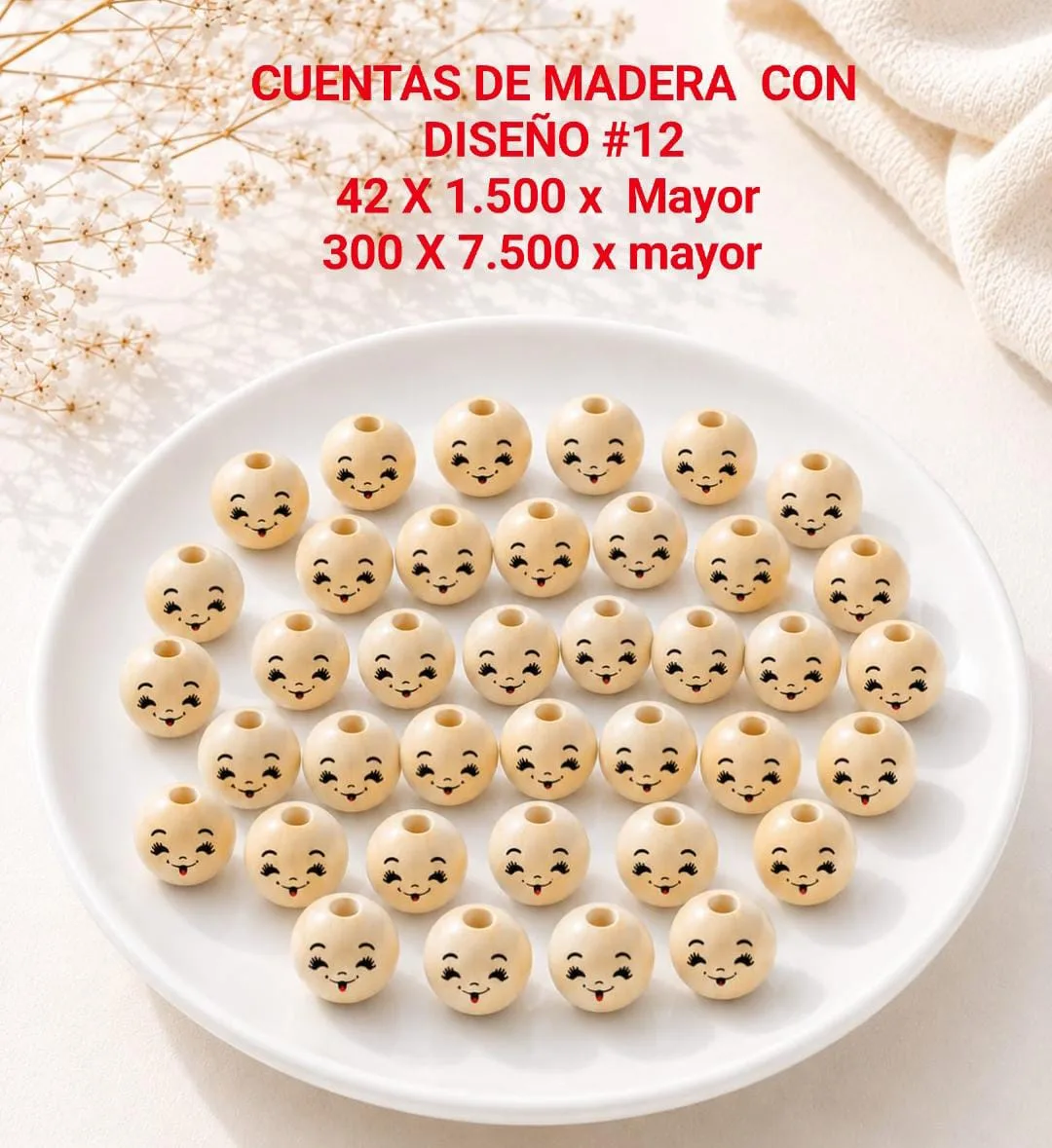 Cuentas de Madera - Diseño #12