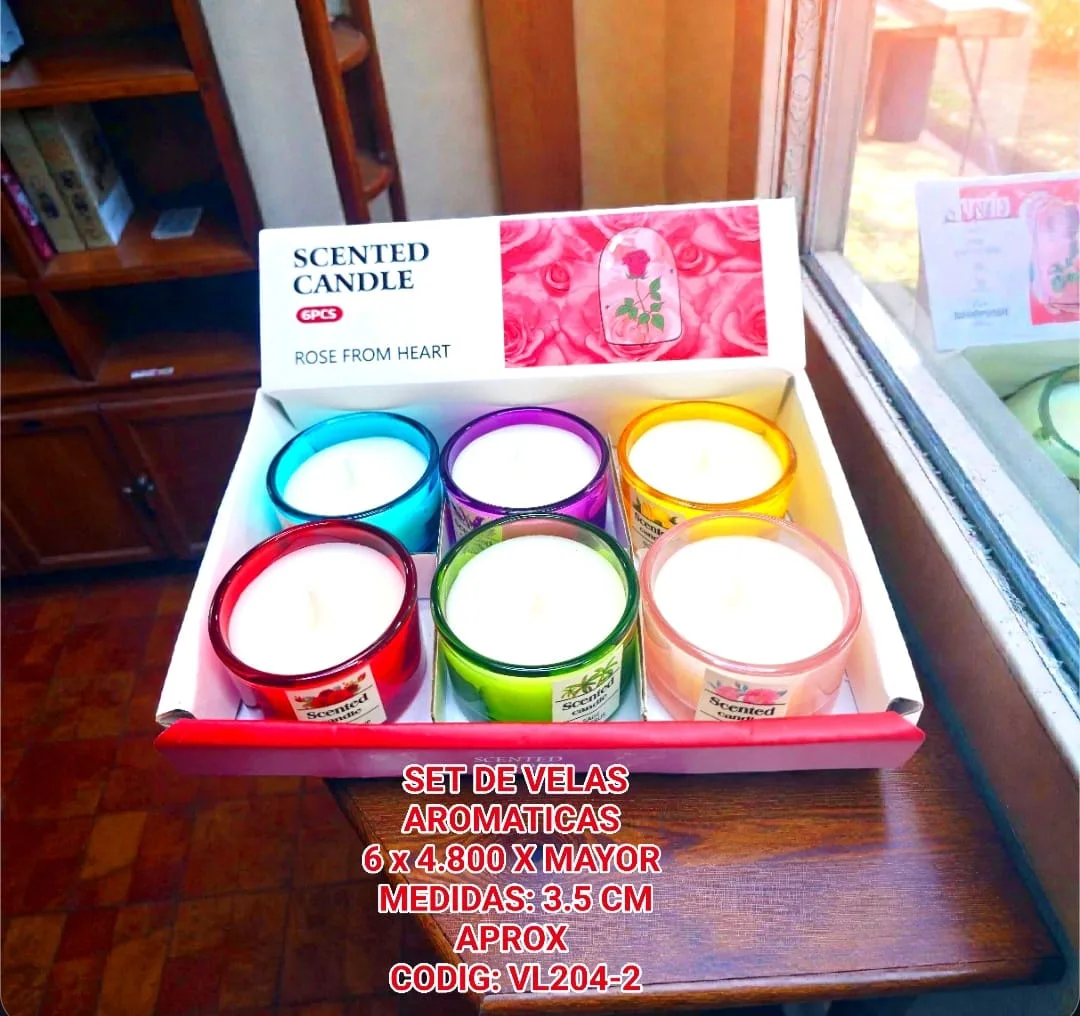 Set Velas Aromaticas 