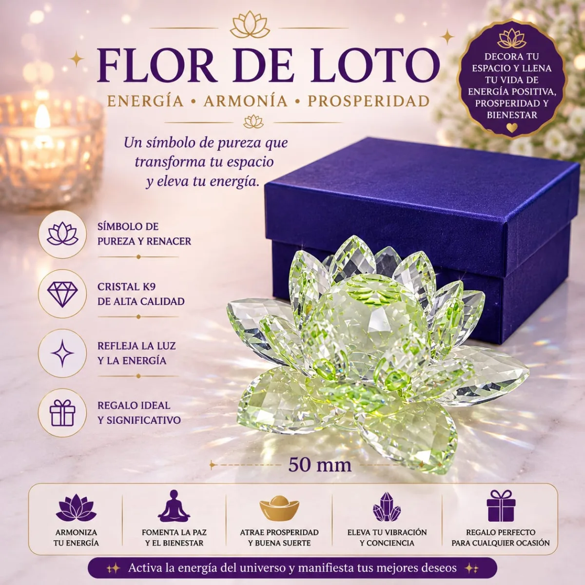 Flor de Loto - Verde