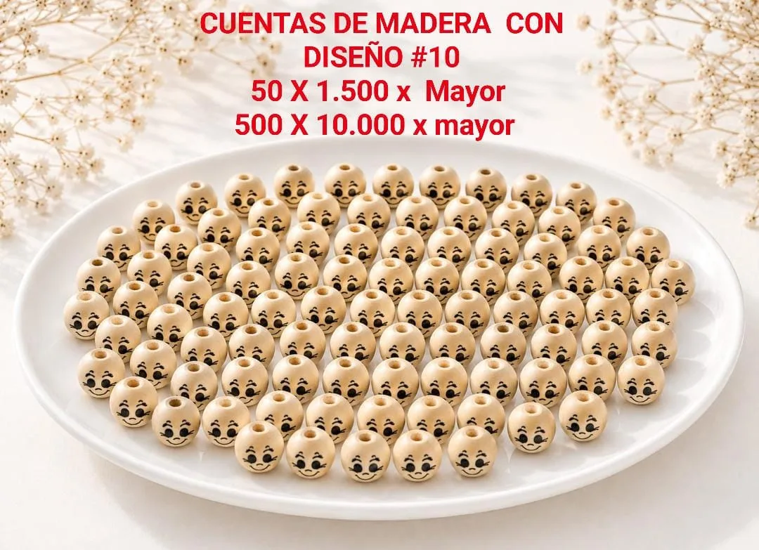 Cuentas de Madera - Diseño #10