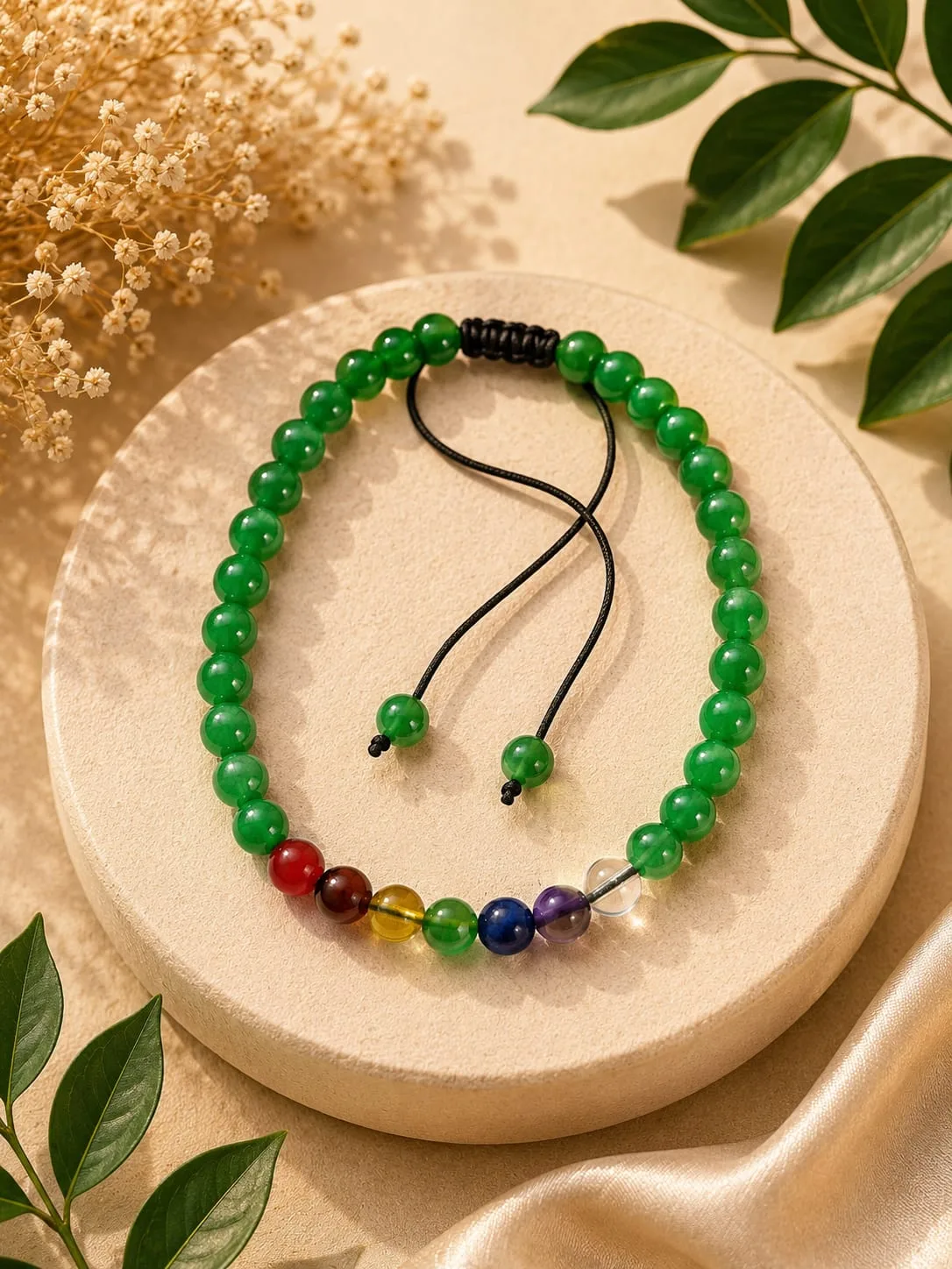 Pulseras 7 Chakras con Cuarzo