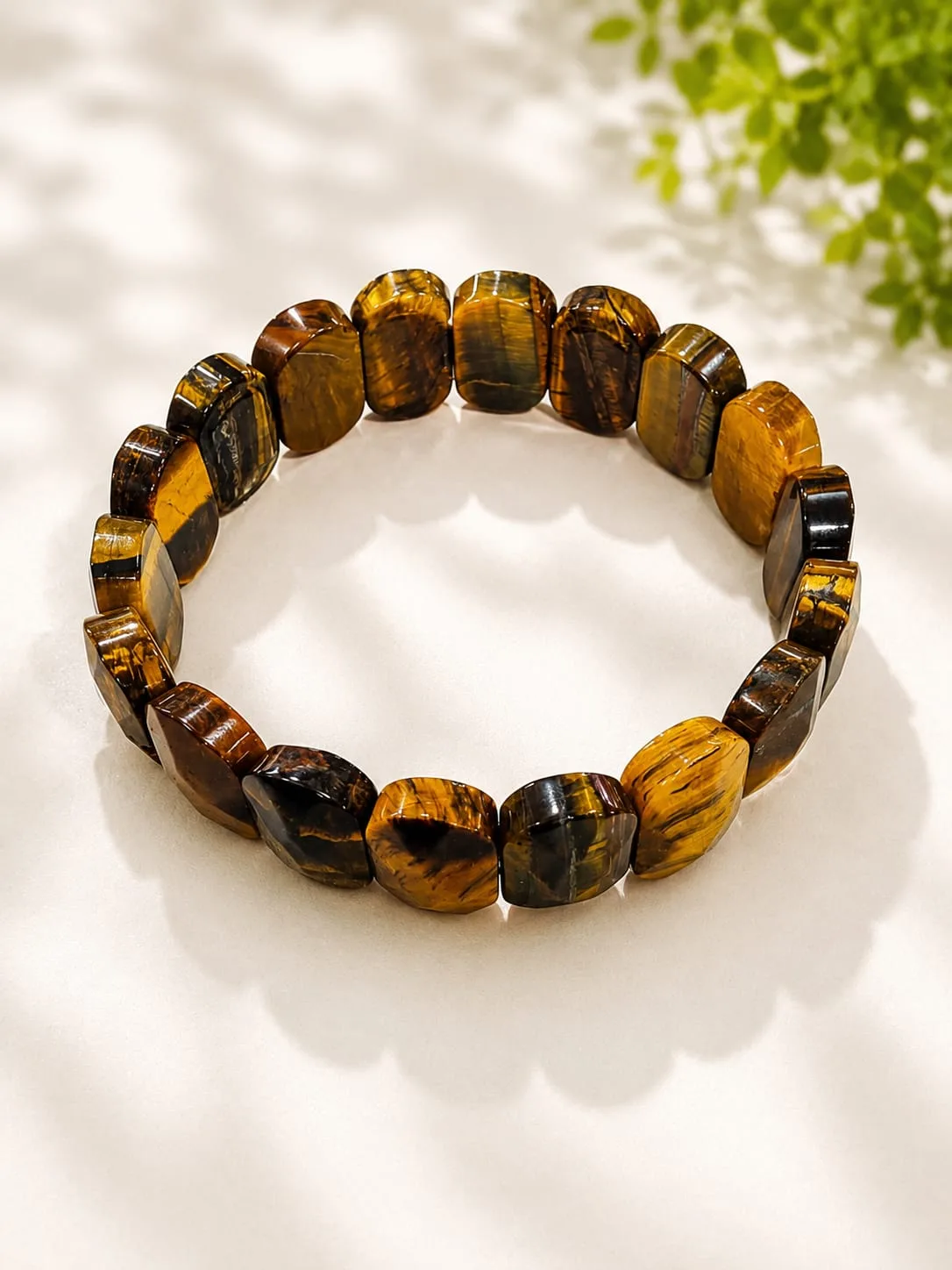 Pulsera Ancha de Cuarzo - Ojo de Tigre