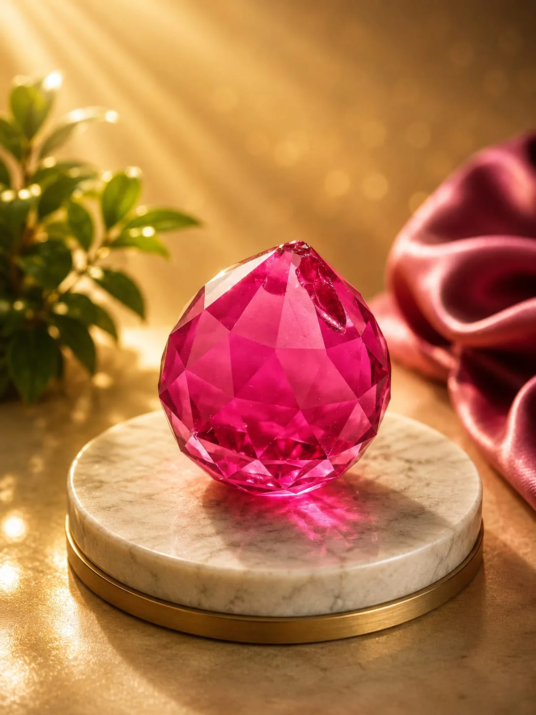Prisma de Vidrio 40 mm - Fucsia
