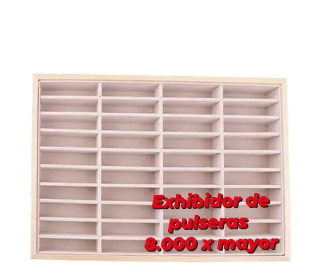 Bandeja Exhibidor de Madera para Pulseras