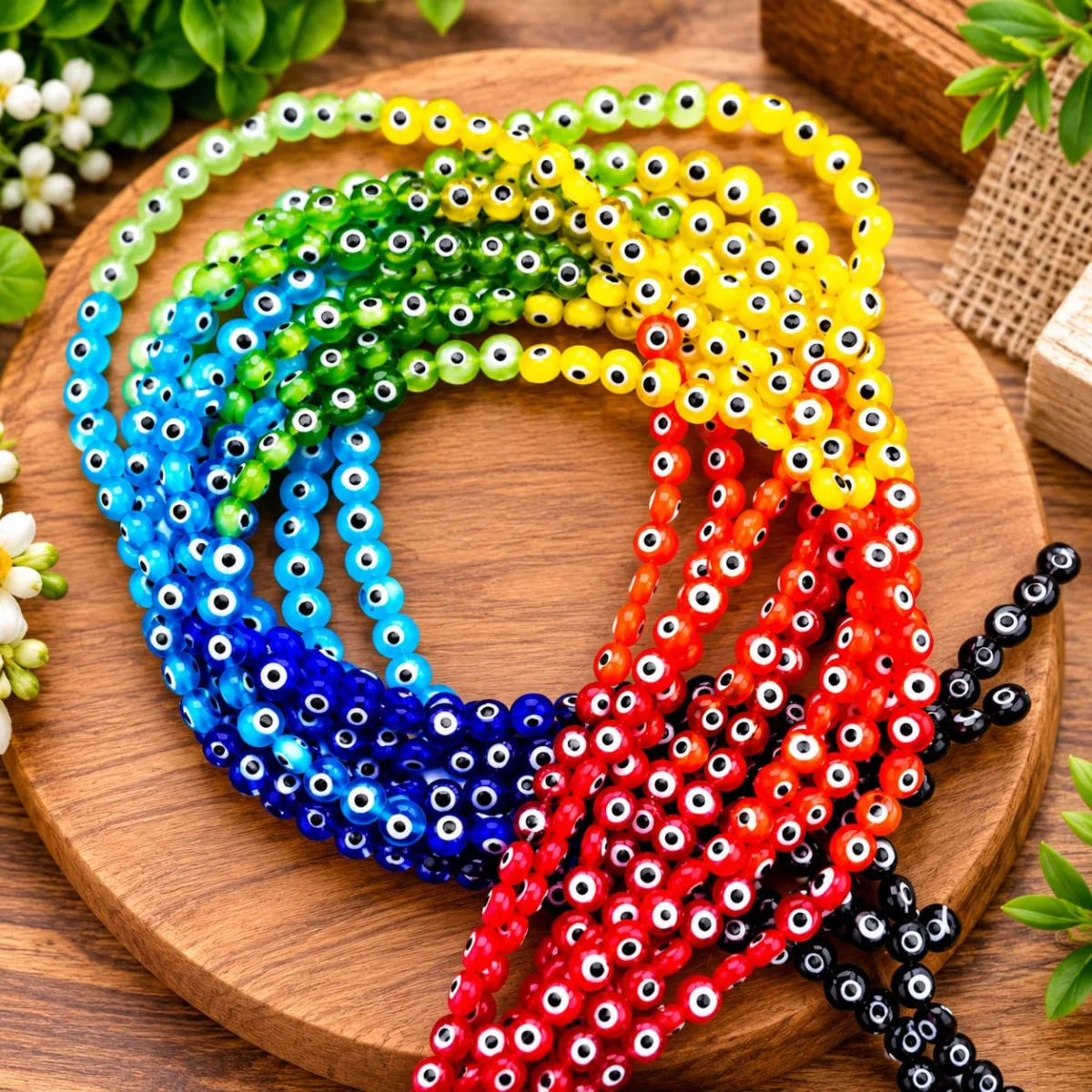Tira de Ojo Turco Plano Multicolor 4 mm