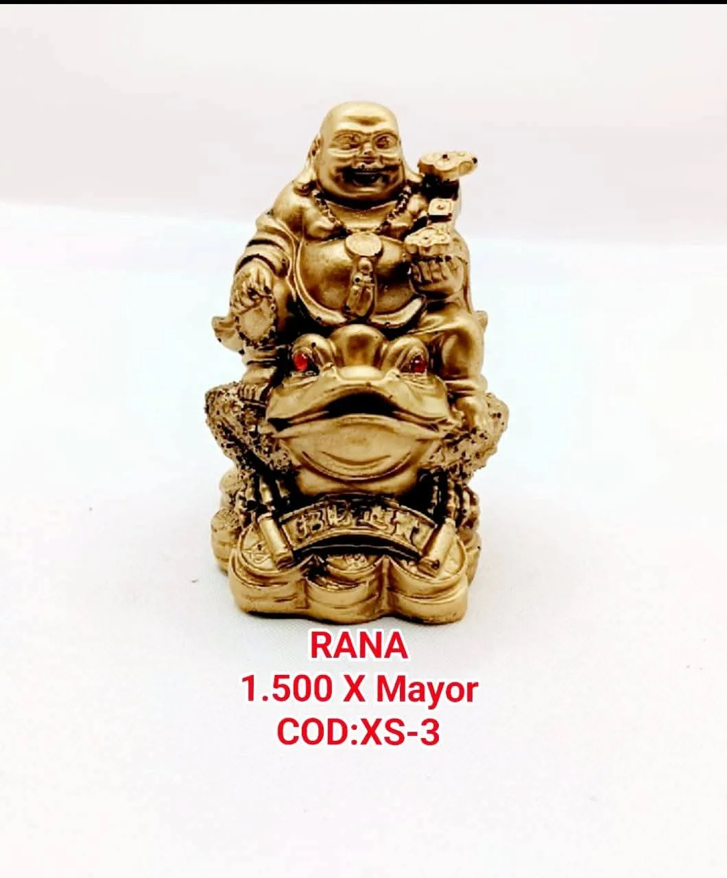 Estatua Rana de Tres Patas con Monje Sabio