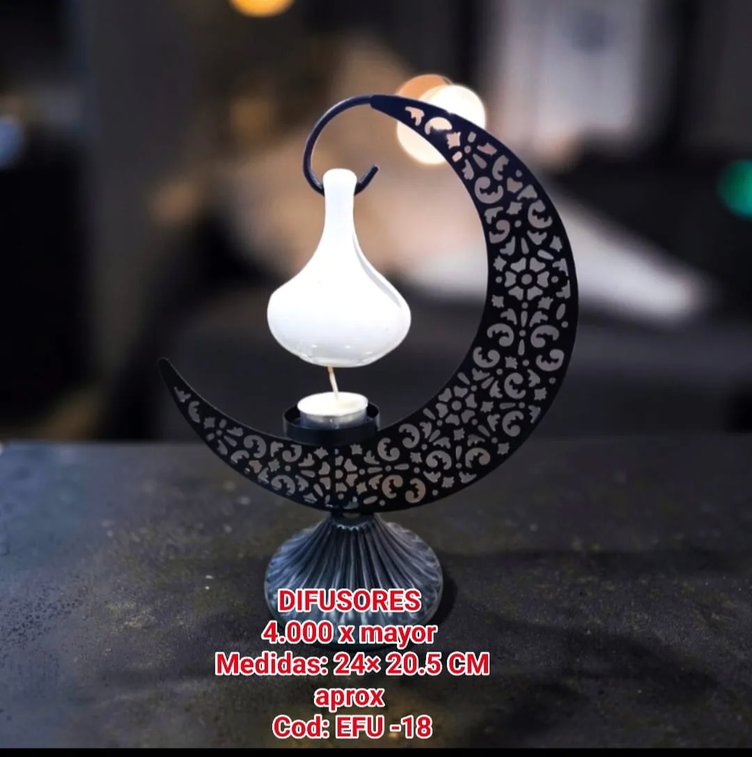 Difusor de Aroma Media Luna Negro/Blanco