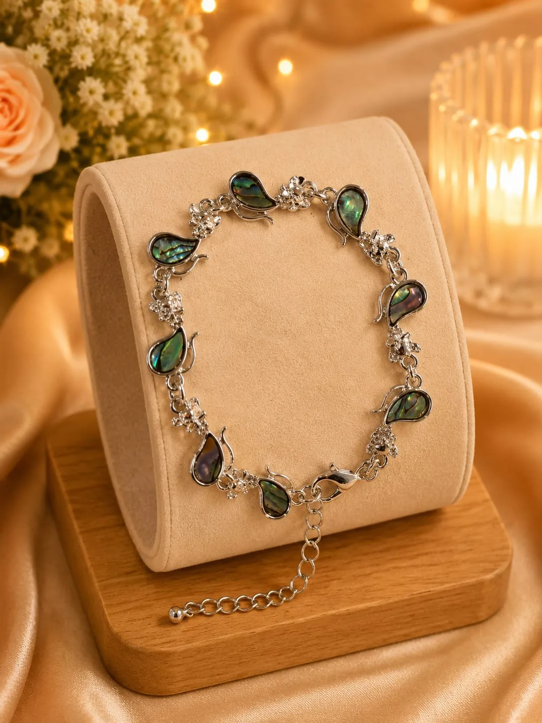 Pulsera de Avalón Natural - Gotas