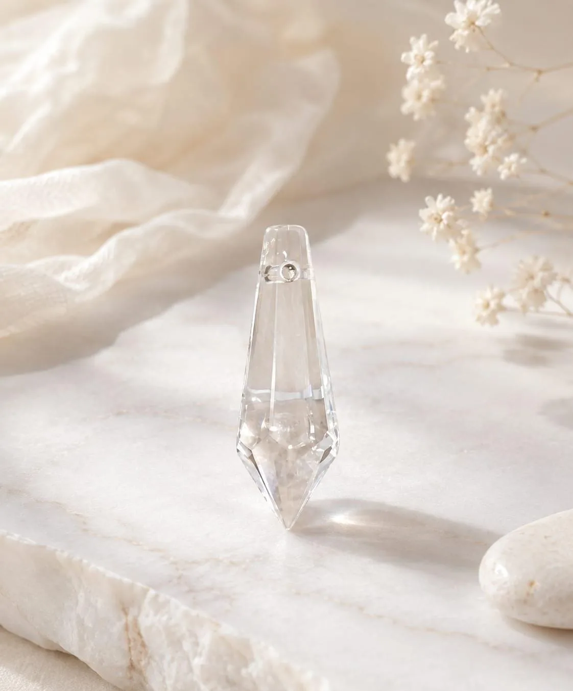 Punta de Cristal Transparente 3.5 Cm