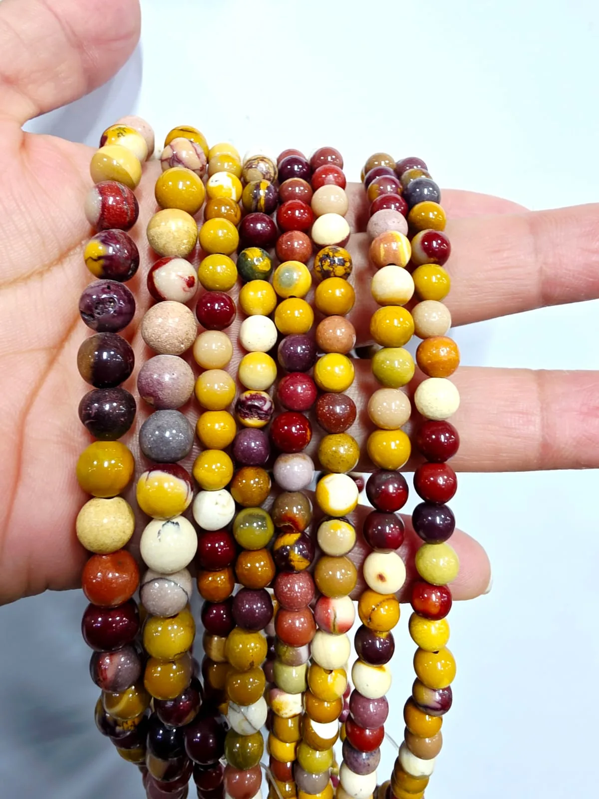 Tira de piedras de Jaspe Mokaita N°4