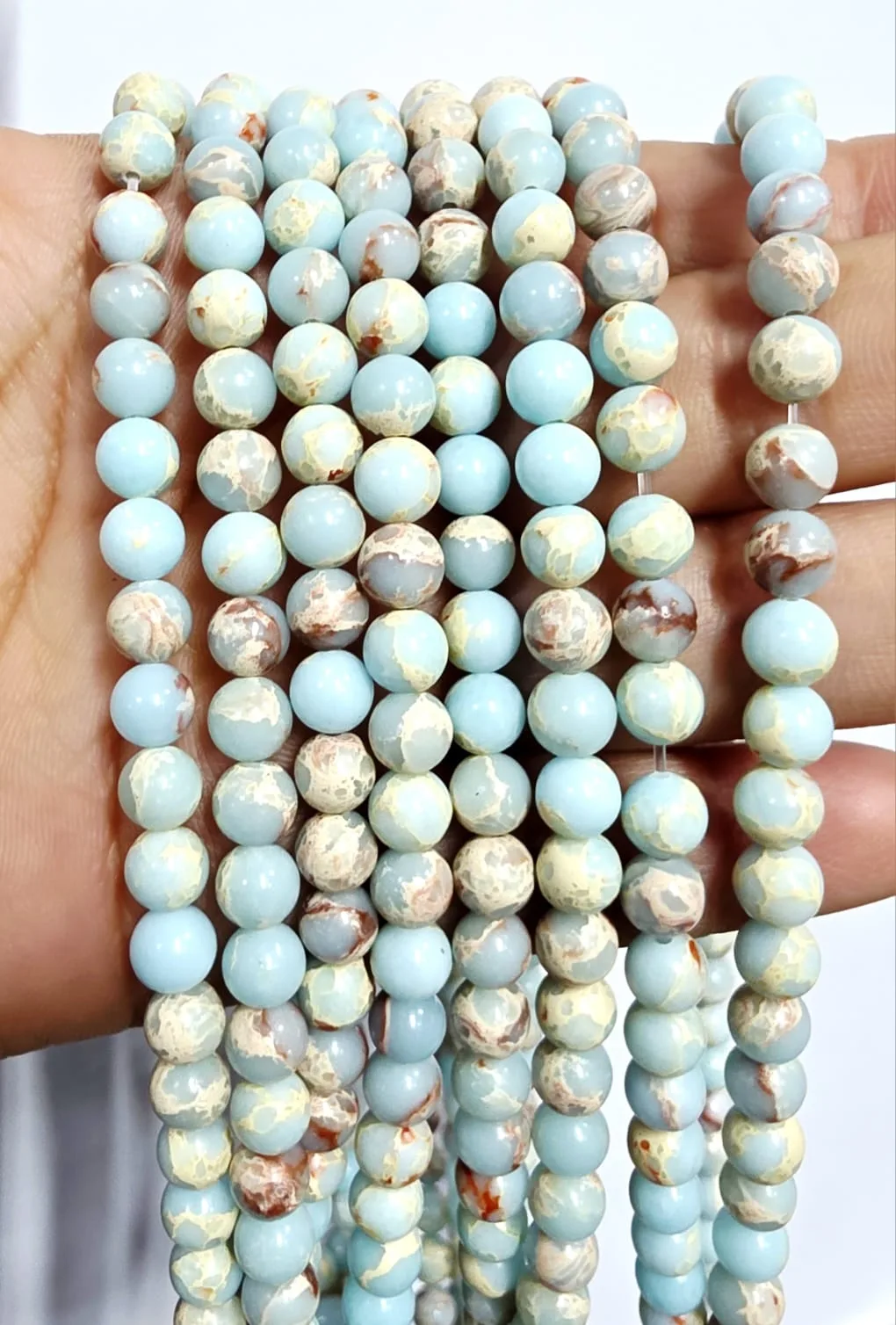 Cuentas de Piedra Jaspe Aqua Terra 6mm