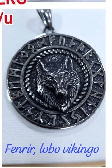 Colgante de Acero - Fenrir lobo vikingo