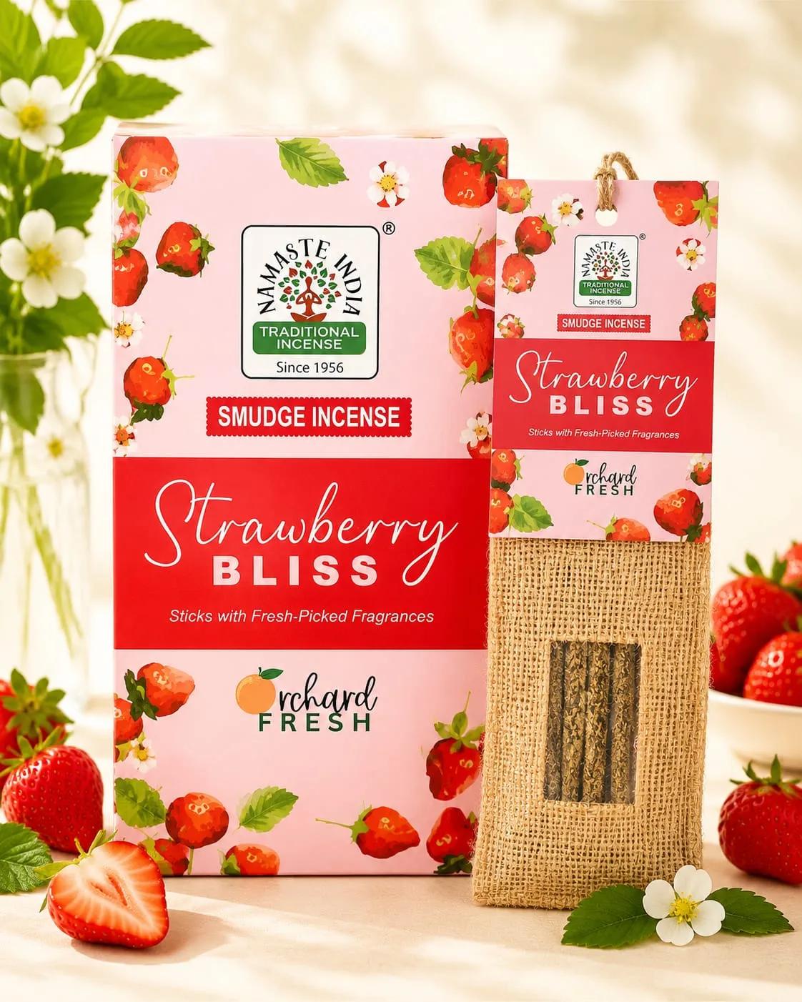 Incienso Namaste India Smudge Strawberry Bliss (Frutilla)