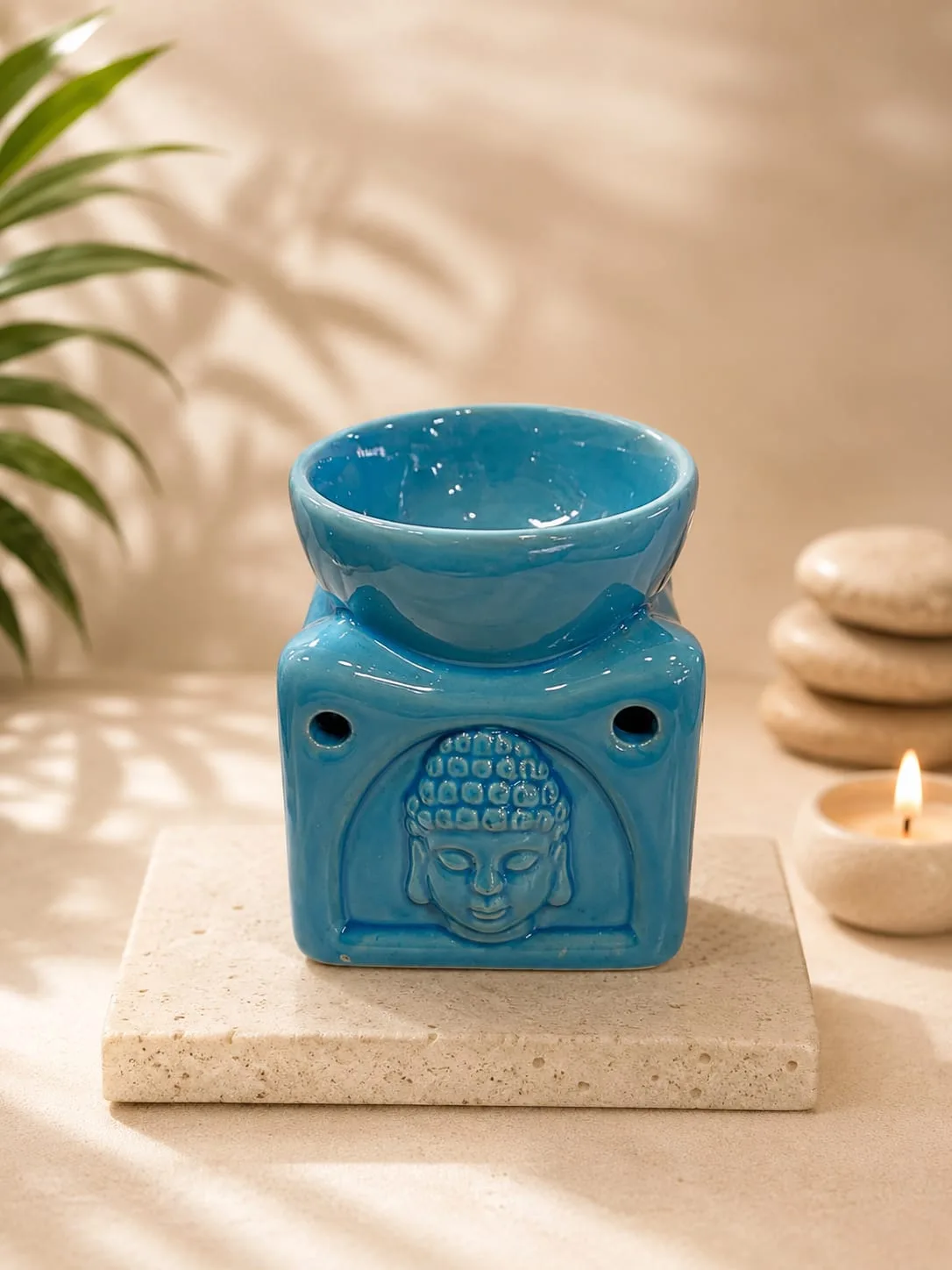 Difusor de Aroma Ceramico Buda – Celeste
