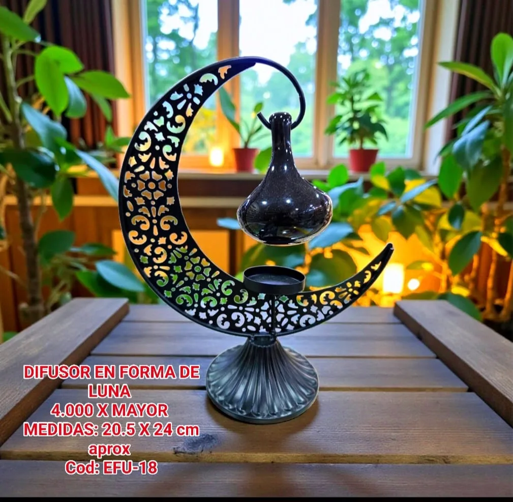 Difusor de Aroma Media Luna Negro