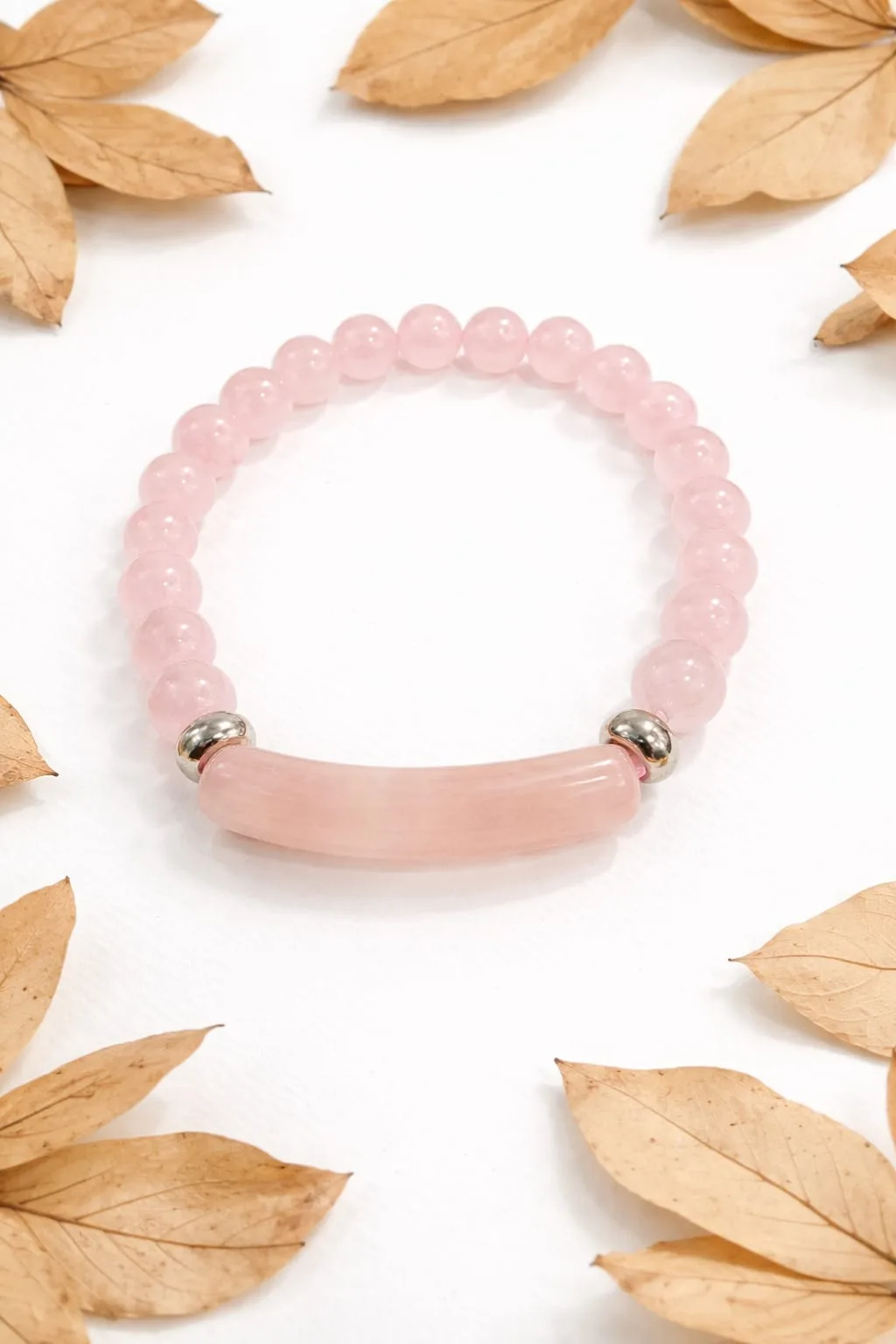 Pulsera de Cuarzo Rosado