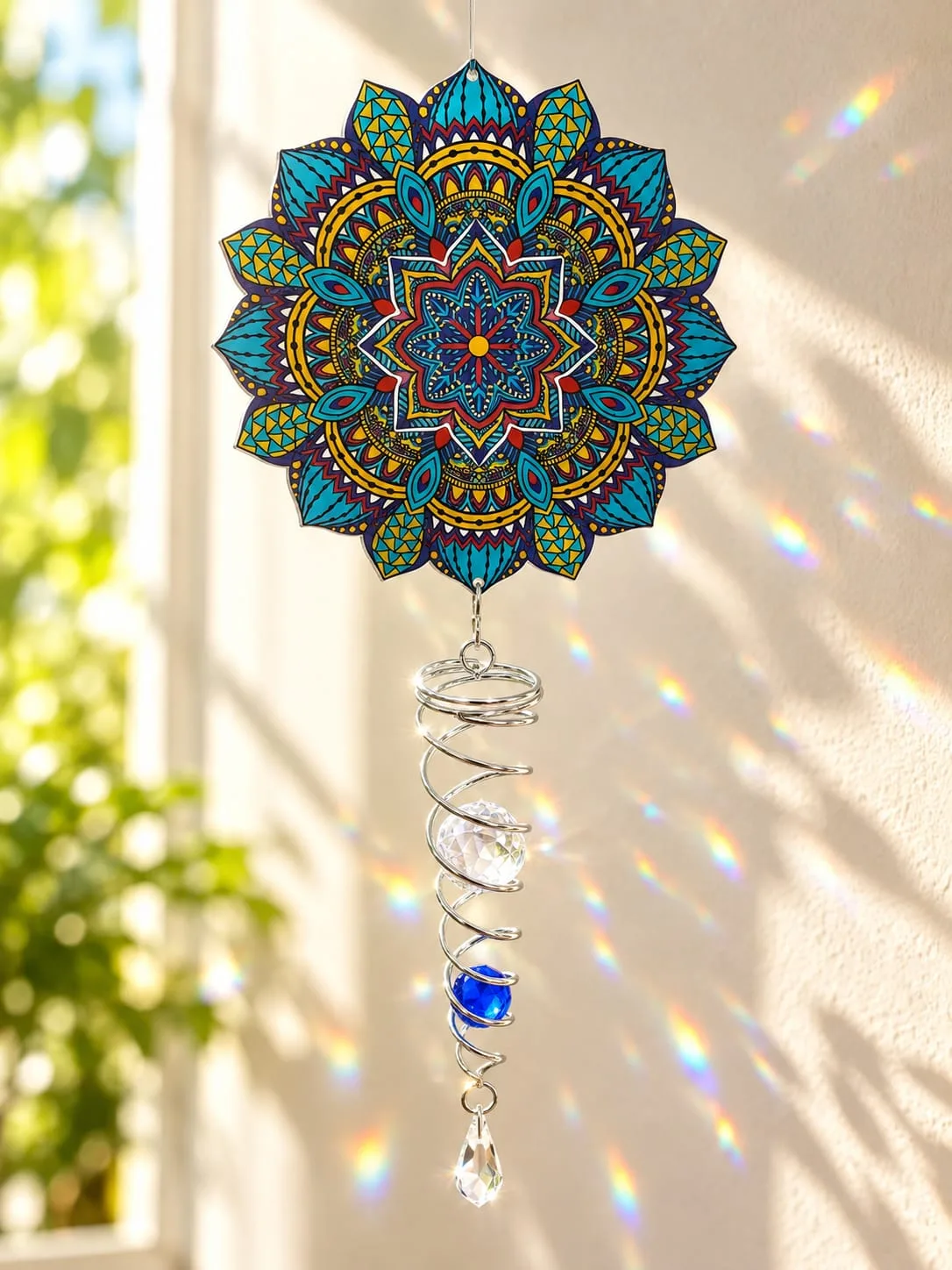 Spinner con Cristal Mandala Turquesa