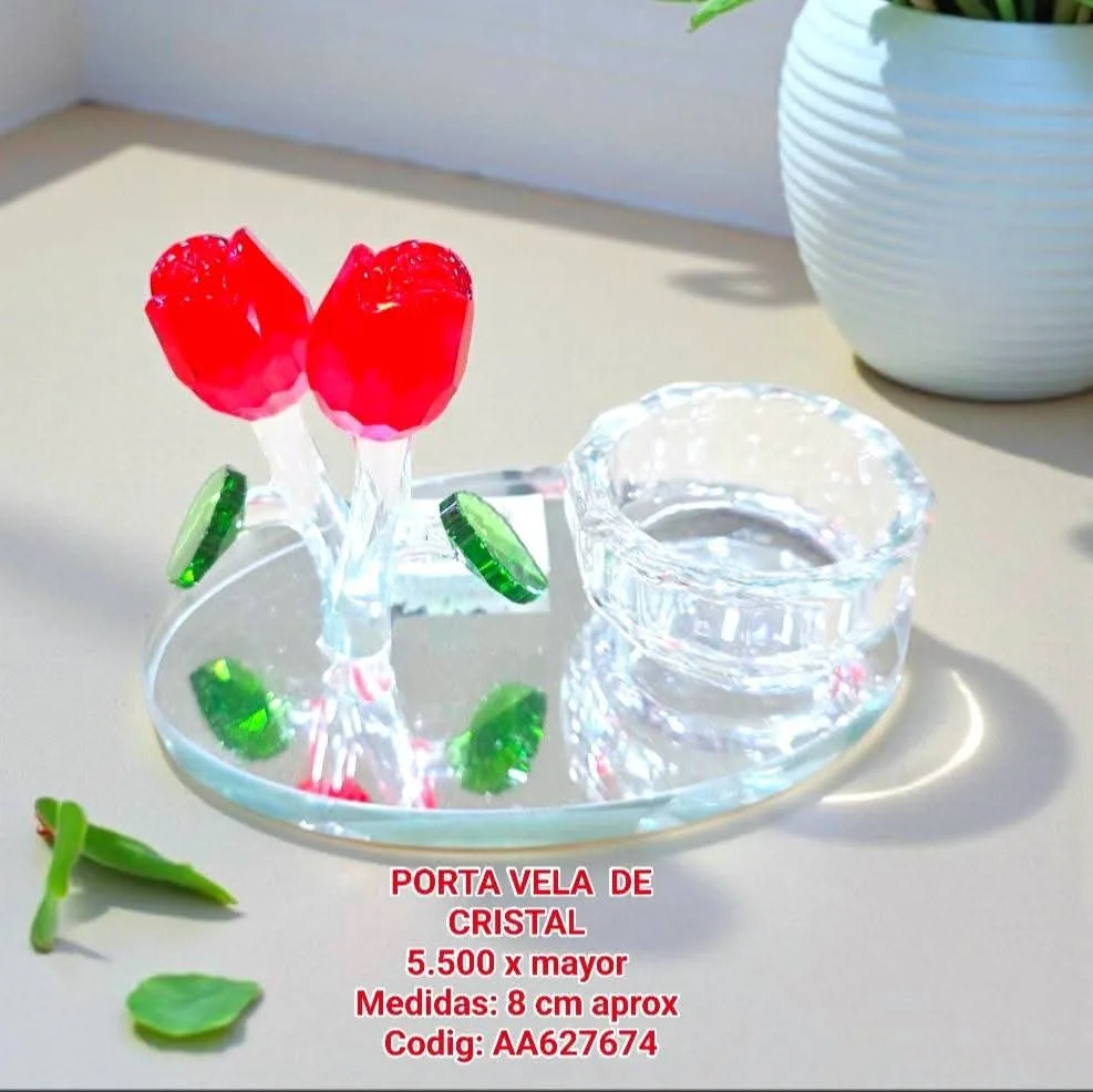 Portavelas de Cristal