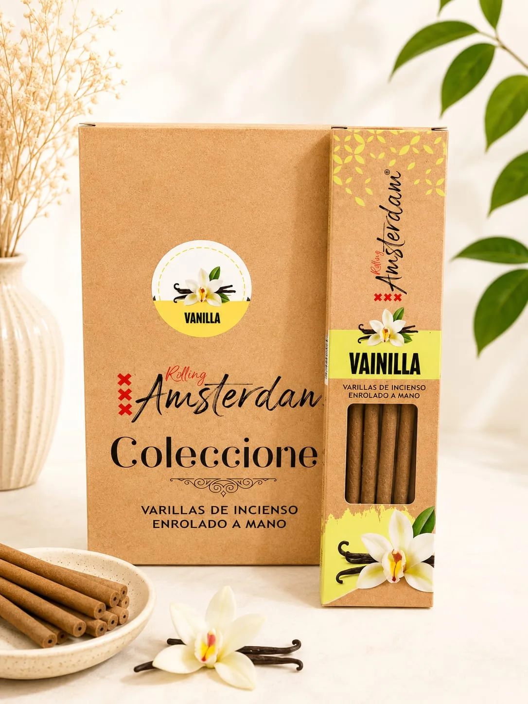 Varillas de Incienso Rolling Amsterdam Vainilla