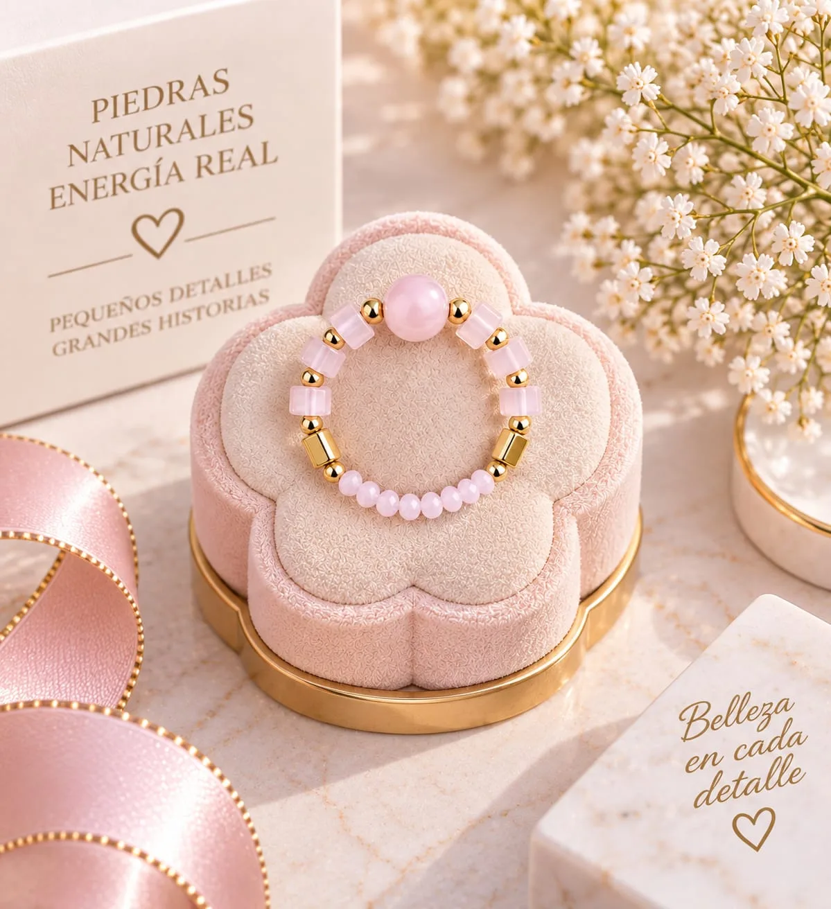 Anillo de Cuarzo Rosa