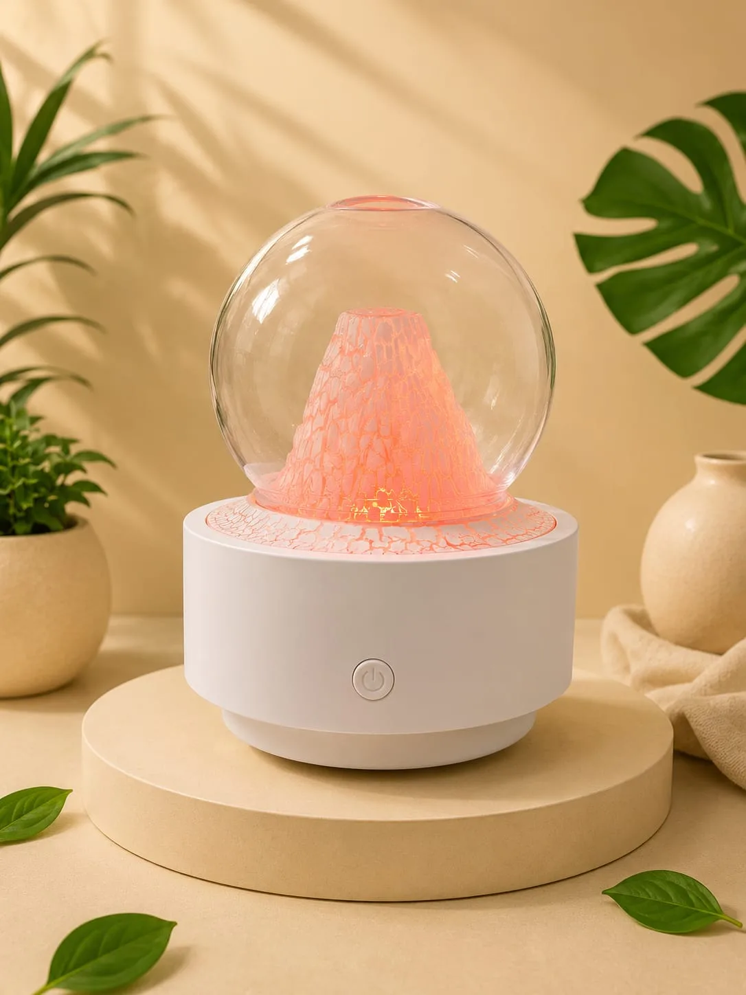 Difusor Humidificador Volcán con Cúpula de Cristal