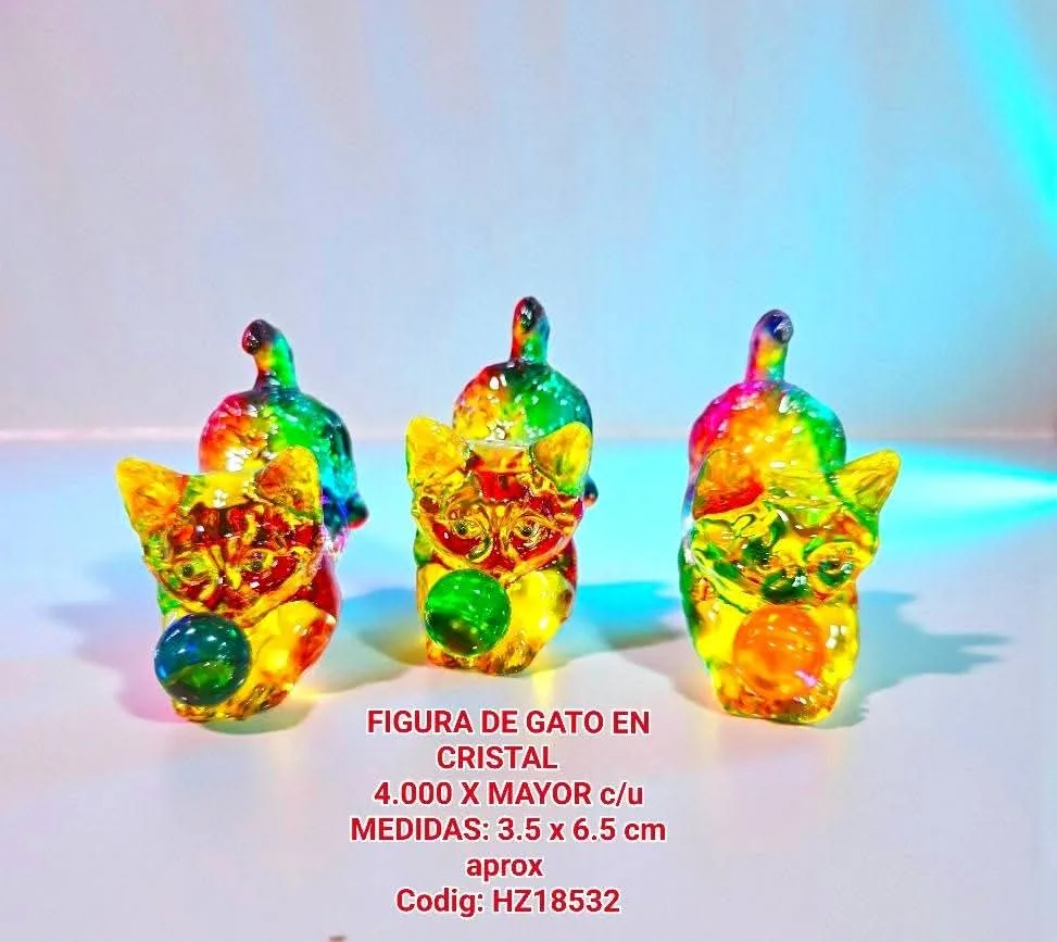 Figura de Gato en Cristal
