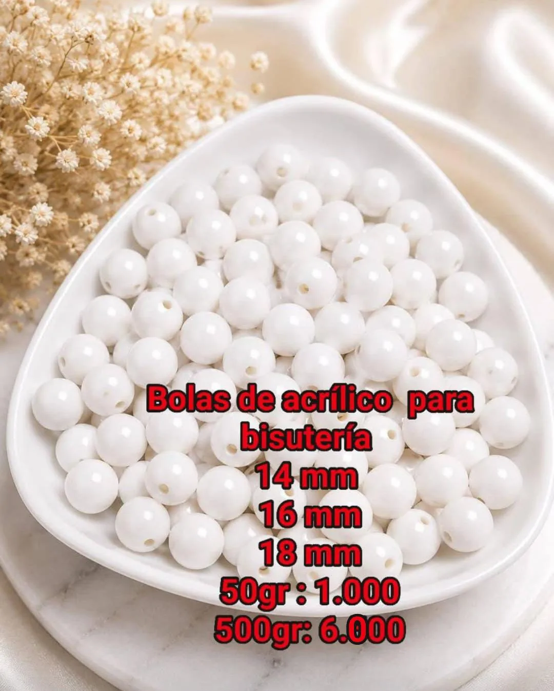 Bolas de Acrilico para Bisuteria