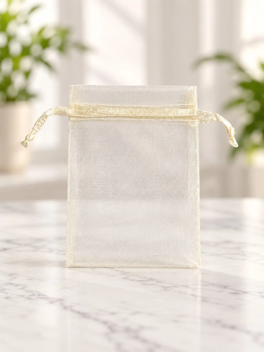 Bolsa de Organza Crema 7x9 cm
