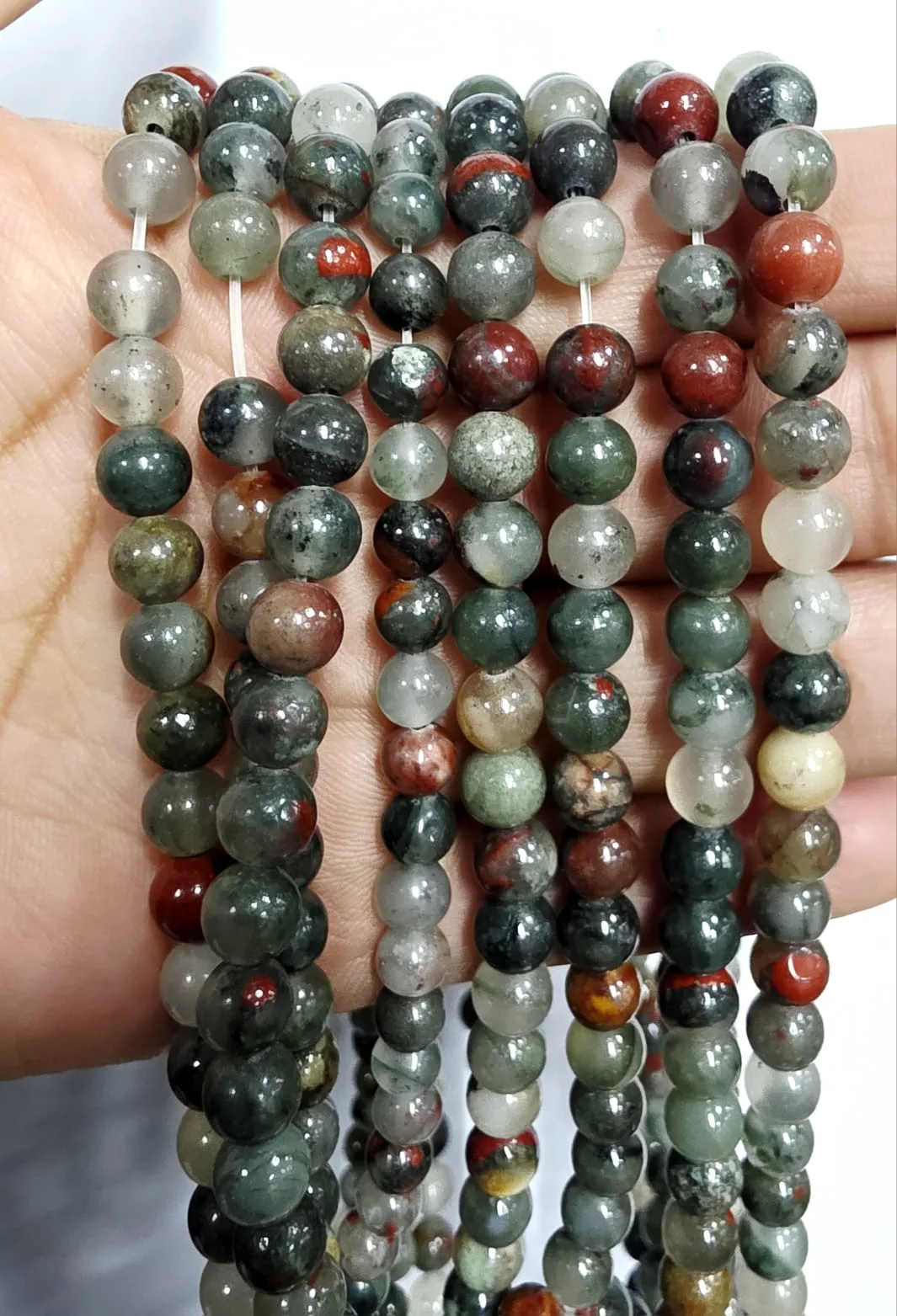 Tira de piedras de Heliotropo Clase B N°6