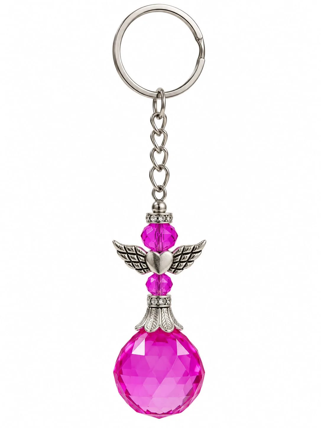 Llavero de Prisma Ángel Fucsia
