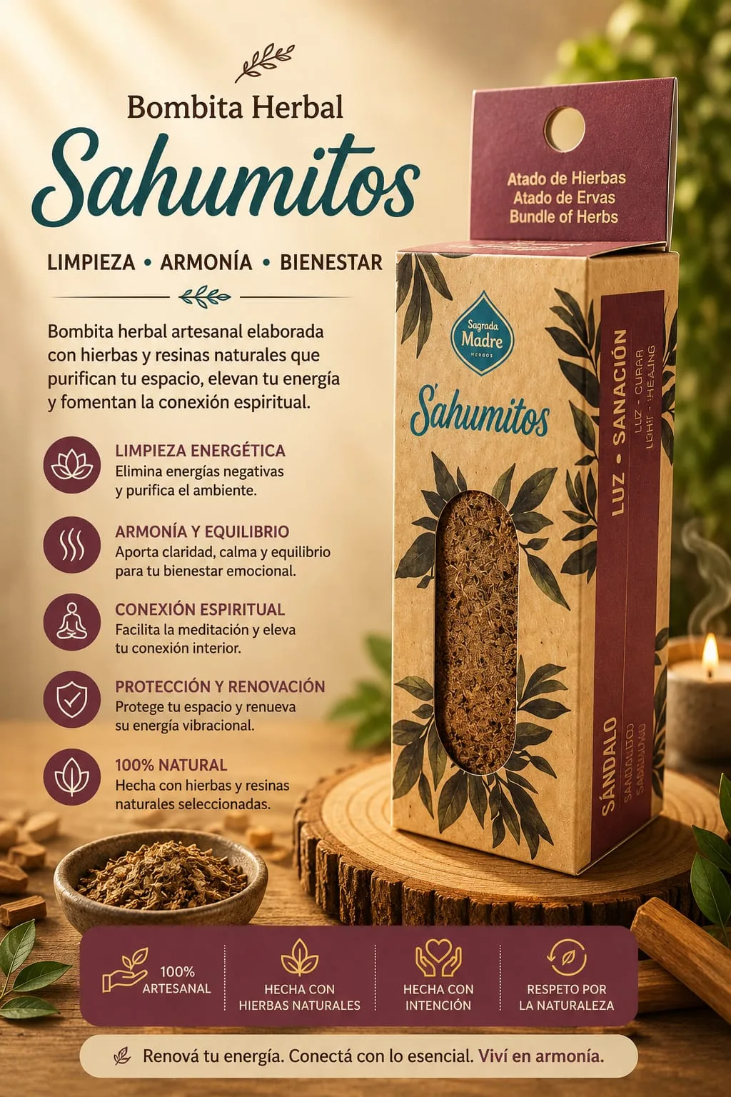 Sahumito - Sándalo (Luz-Sanación)