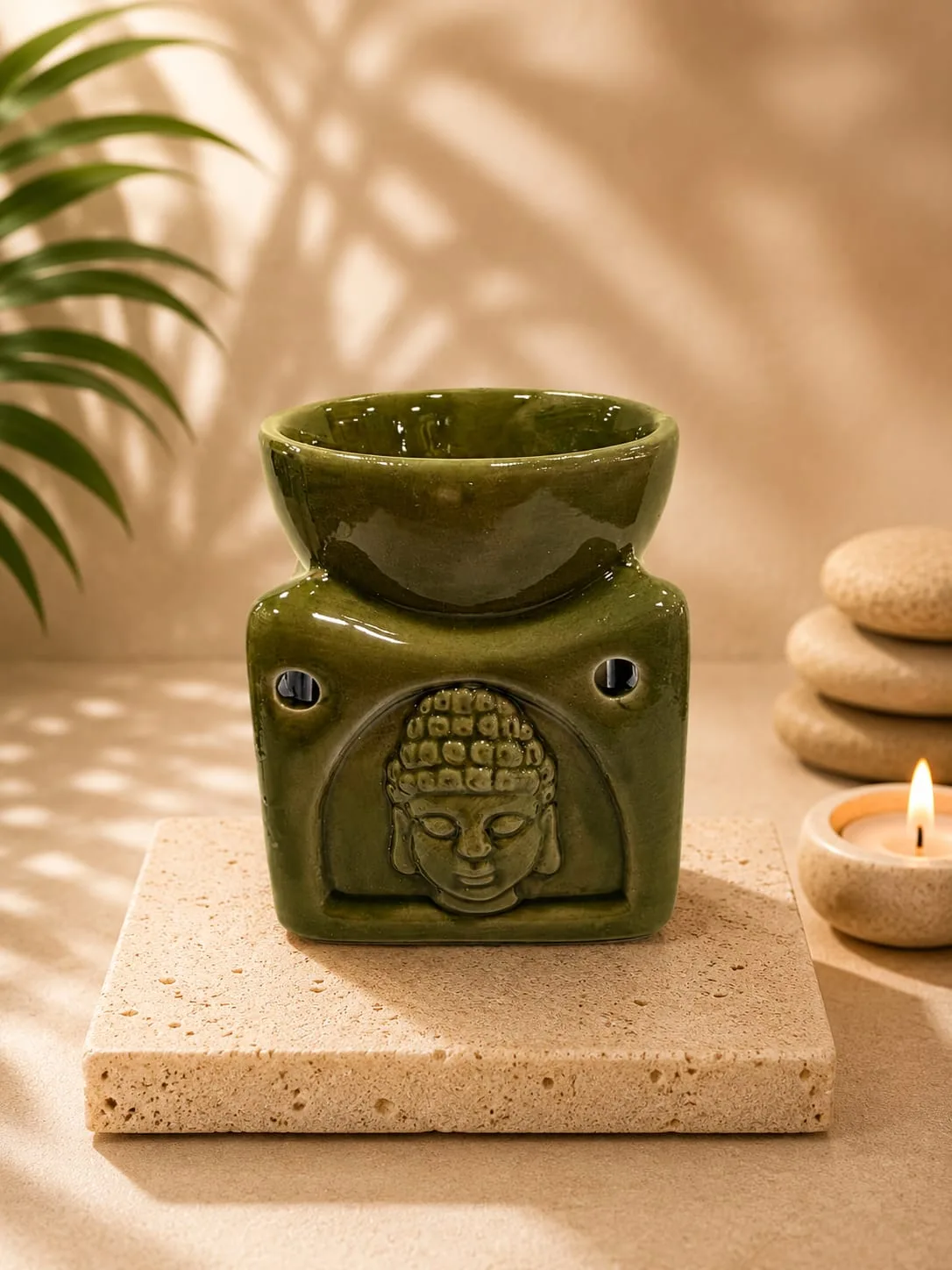 Difusor de Aroma Ceramico Buda – Verde