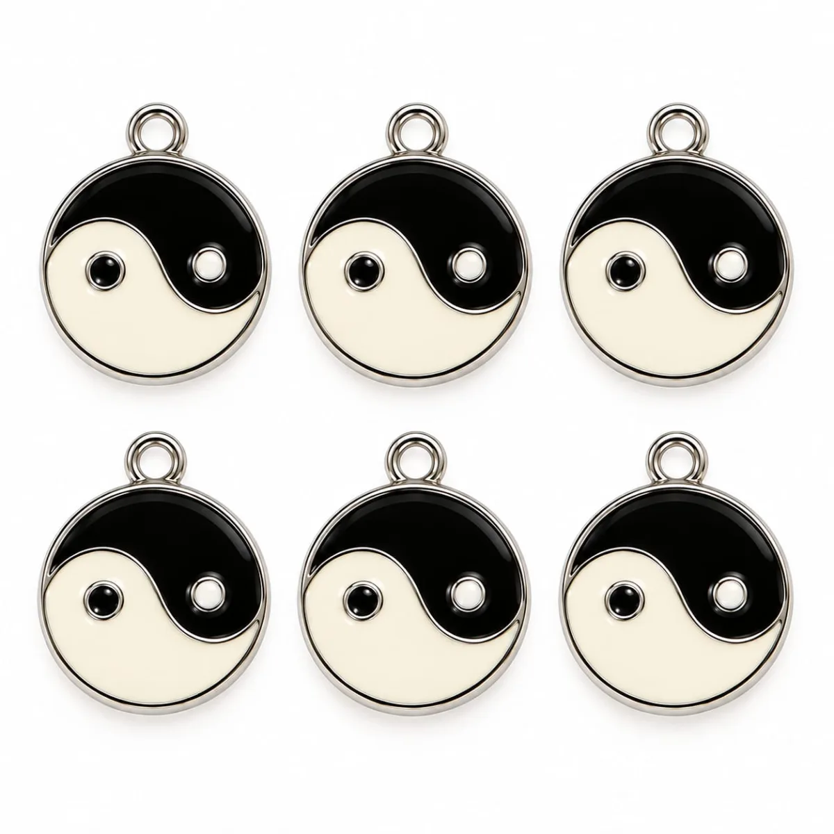 Dije Yin Yang Esmaltado 2 cm