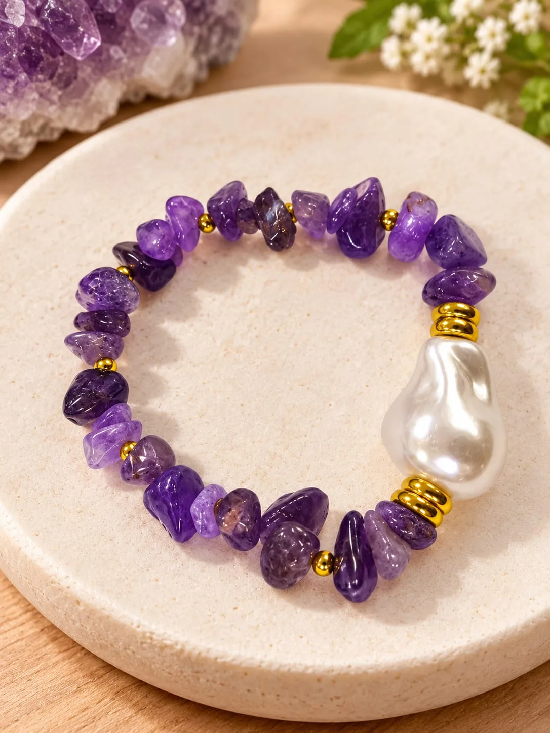 Pulsera de Amatista en Chips