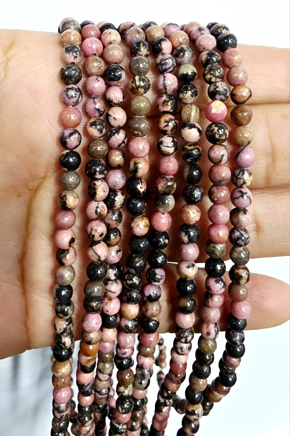 Tira de piedras de Rodonita N°4