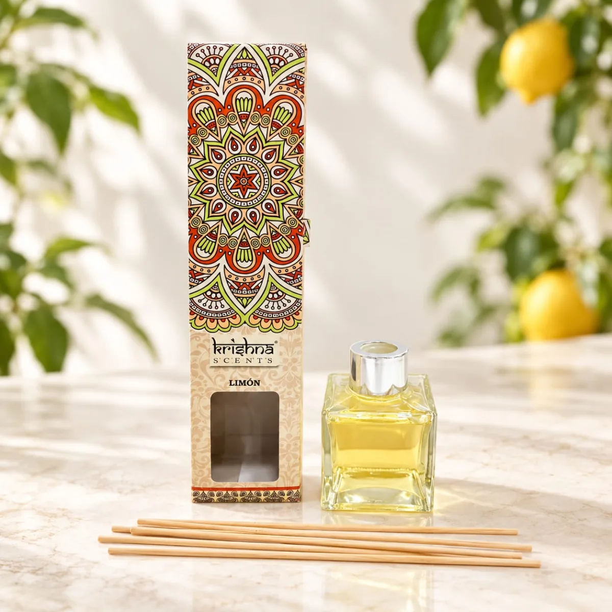 Aromatizador Krishna Limón Caja Beige 50 ml