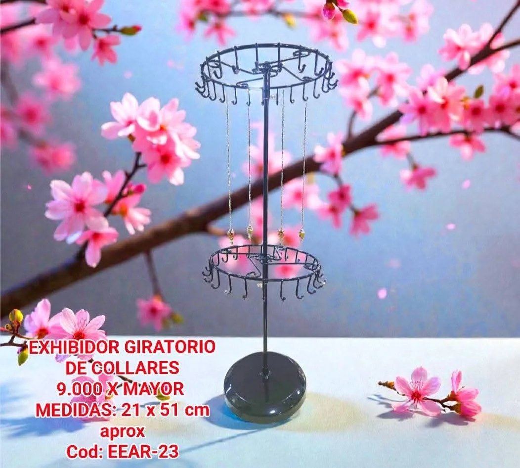 Exhibidor Giratorio para Collares (Negro)