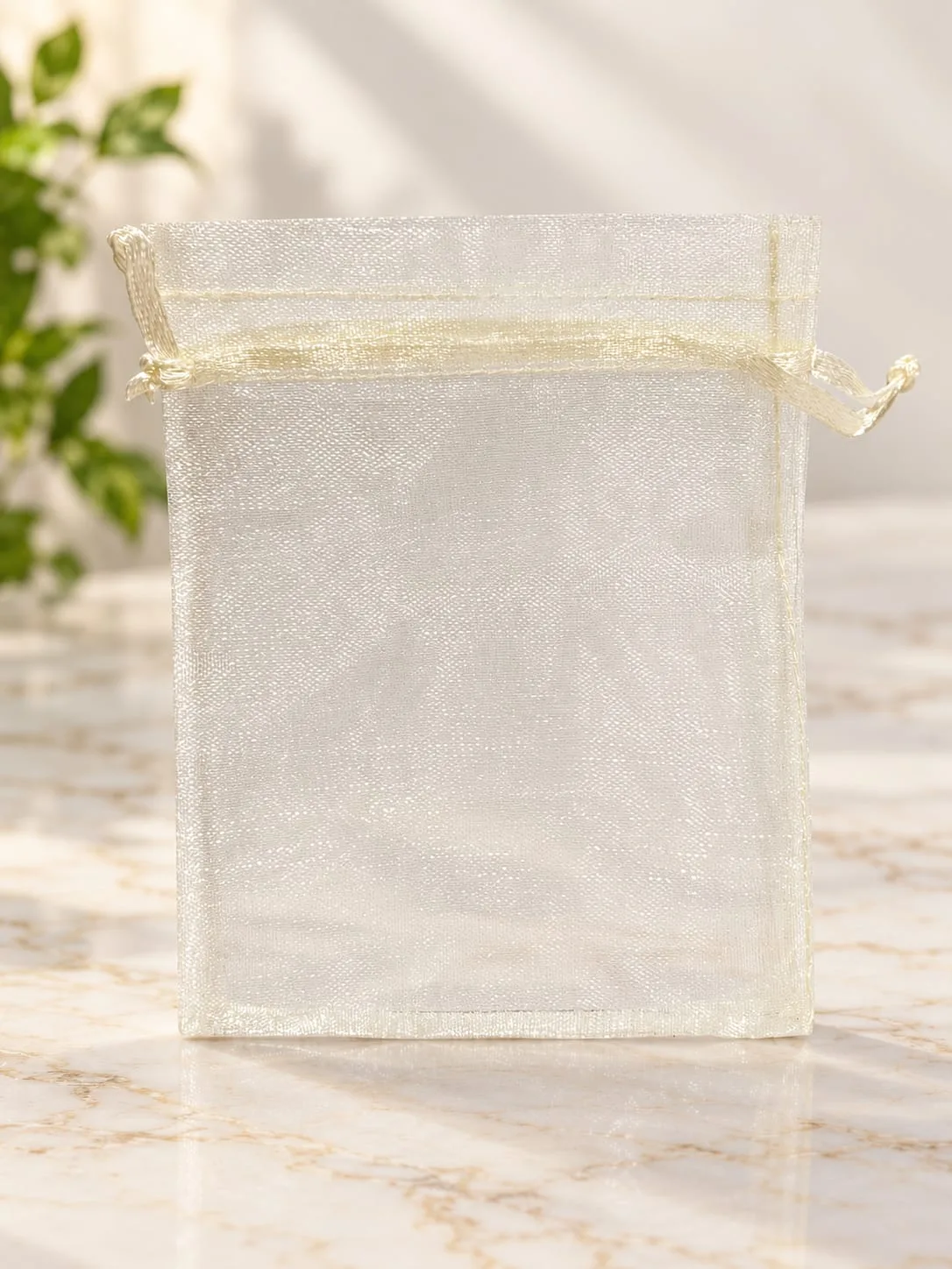 Bolsa de Organza Crema 13x18 cm