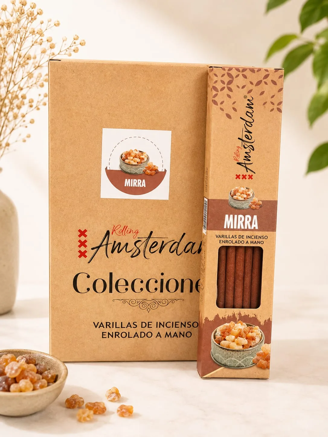 Varillas de Incienso Rolling Amsterdam Colecciones - Mirra
