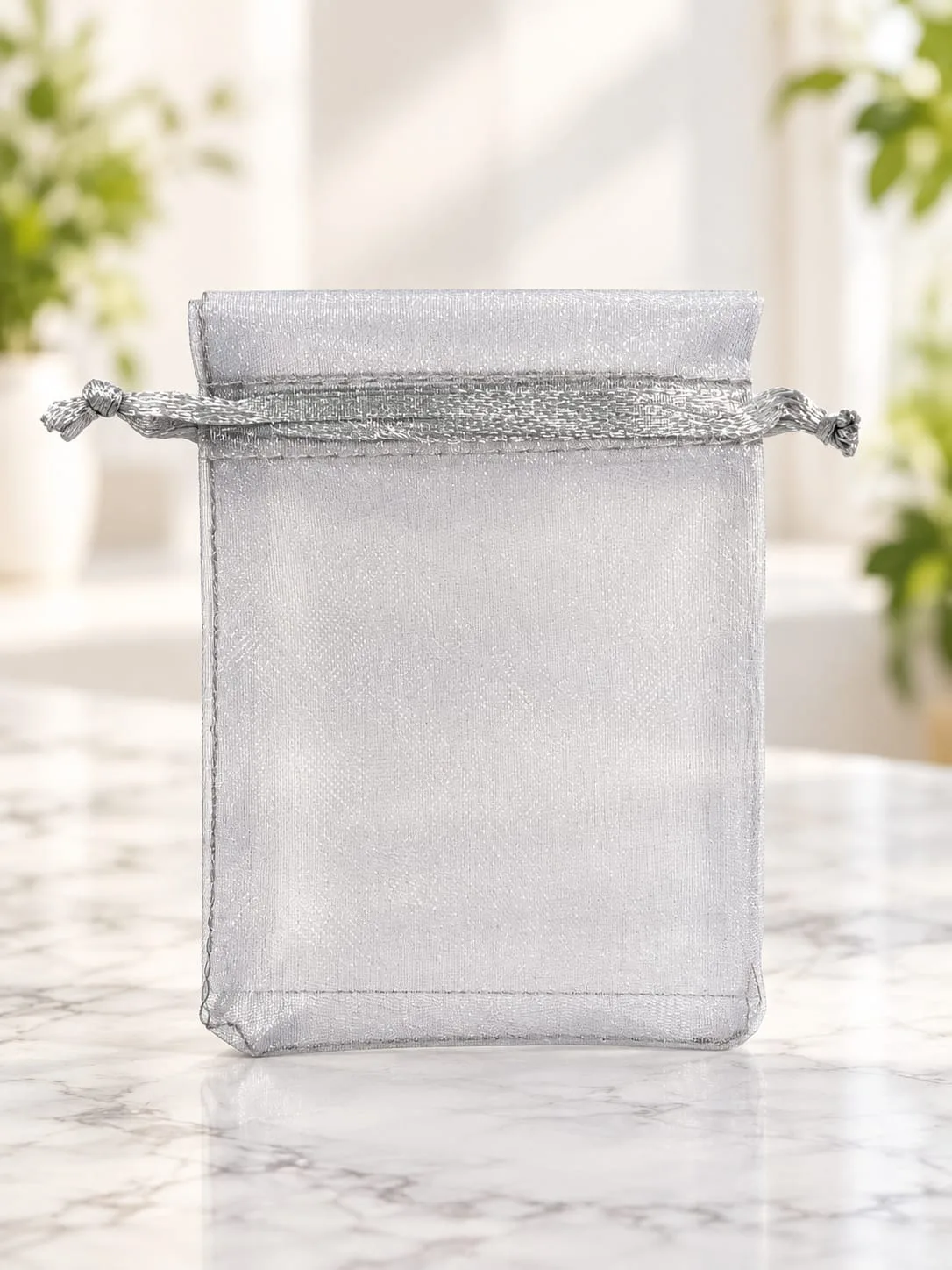 Bolsa de Organza Plateada 7x9 cm