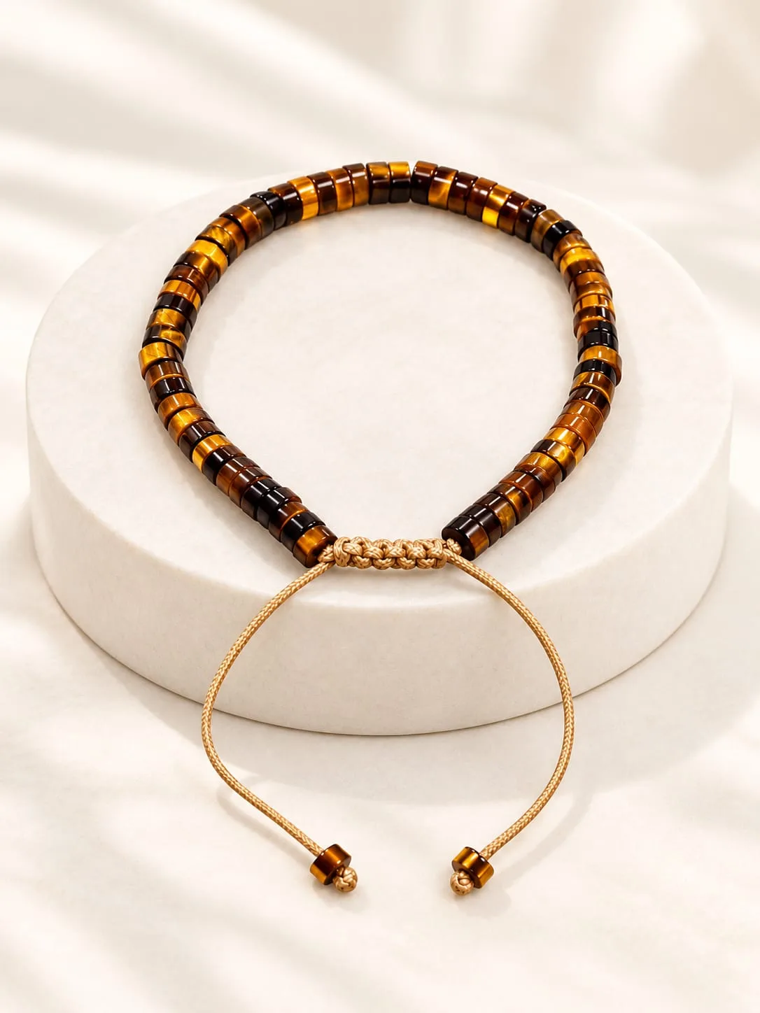 Pulsera de Disco Ojo de Tigre 4 mm