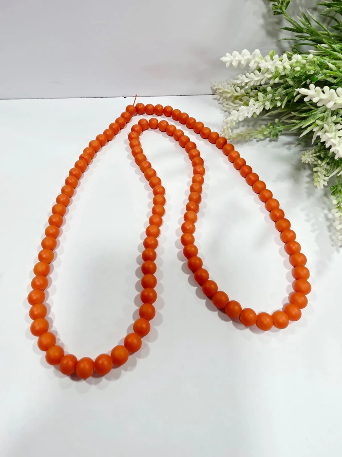 Cuentas de Vidrio Engomado Naranja 8mm